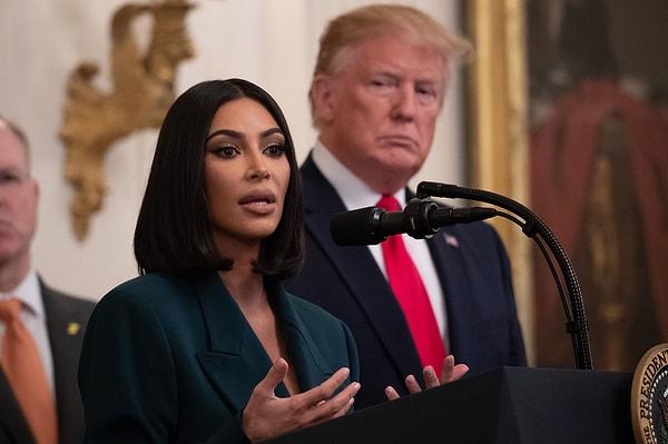 Kim Kardashian ve Kanye West, Başkan Trump'ın destekçisi olan az sayıda ünlü arasındaydı.