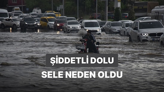 Adana'da Şiddetli Dolu Yağışı: Cadde ve Sokaklar Sular Altında Kaldı