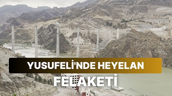 Yusufeli'nde Yapımı Devam Eden Viyadüğün Yakınında Heyelan Meydana Geldi!