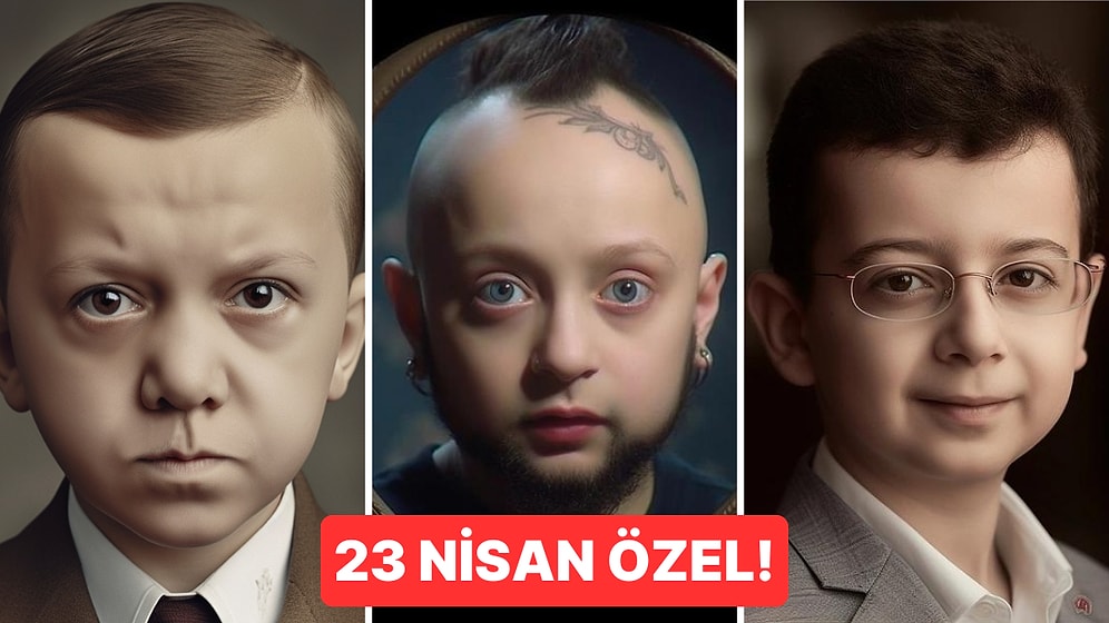 23 Nisan Özel: Yapay Zeka, Siyasilerin ve Ünlü İsimlerin Çocukluk Hallerini Çizdi!