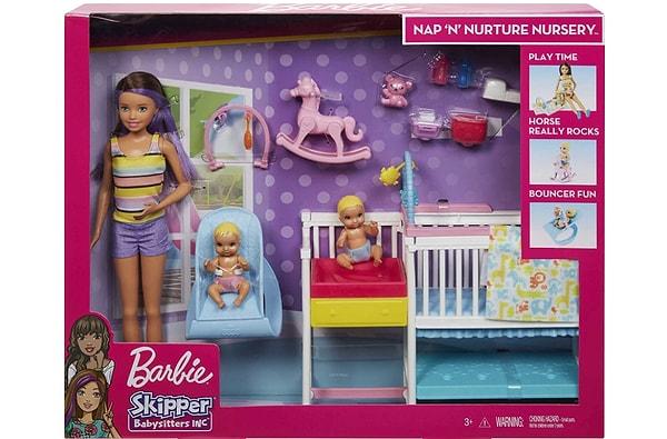 3. Barbie Bebek Bakıcısı Skipper Uyku Eğitiminde Oyun Seti
