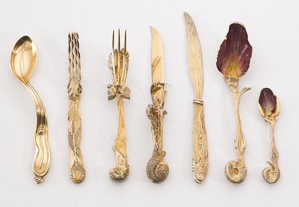 1. Salvador Dali'nin tasarladığı çatal bıçak takımı 😍