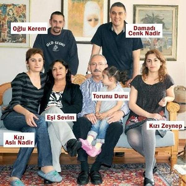 Çocuklarının isimleri ise Aslı Kılıçdaroğlu Nadir, Zeynep Kılıçdaroğlu ve Kerem Kılıçdaroğlu.