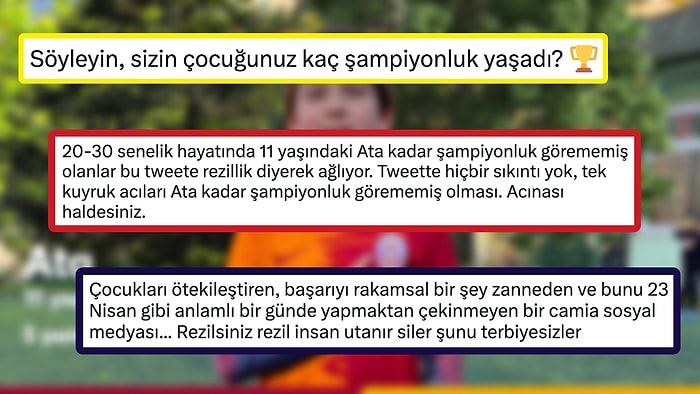 Galatasaray'ın "Sizin Çocuğunuz Kaç Şampiyonluk Yaşadı?" Paylaşımı Sosyal Medyayı İkiye Böldü