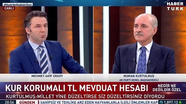 HaberTürk’te Kübra Par ve Mehmet Akif Ersoy’un sorularını yanıtlayan Kurtulmuş’un, "Kaybetmeye hazır mısınız? Sandıkta yenilirseniz Türkiye demokratik bir olgunlukla bu geçiş sürecini tamamlayabilir mi?" sorusuna cevabı şu şekilde;