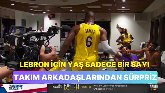 NBA'de Geceye Damga Vuran LeBron James Soyunma Odasına Girerken Takım Arkadaşları Keçi Sesi Çıkardı 🐐