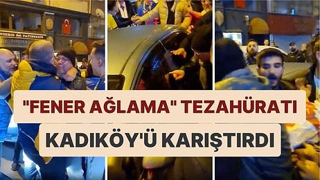 Kadıköy'de Galatasaray Marşı Açtığı İddia Edilen Otomobil Sürücüsü Öfkeli Kalabalığın Arasında Kaldı