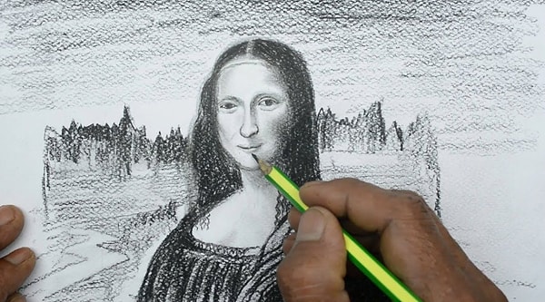 4. Какого цвета волосы у Мона Лизы?