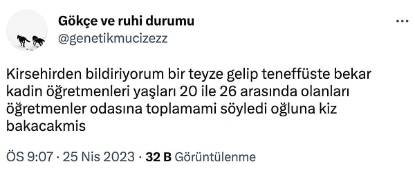 Ancak bu teyzeler tek bir olaya özgü değilmiş.