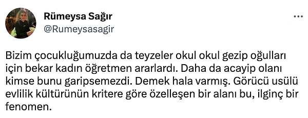 Kimse de bunu garipsemiyor.