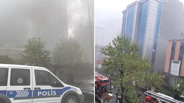 Yangın, Akit Gazetesi'nin bulunduğu binanın  bodrum katındaki halı imalathanesinde çıktı.