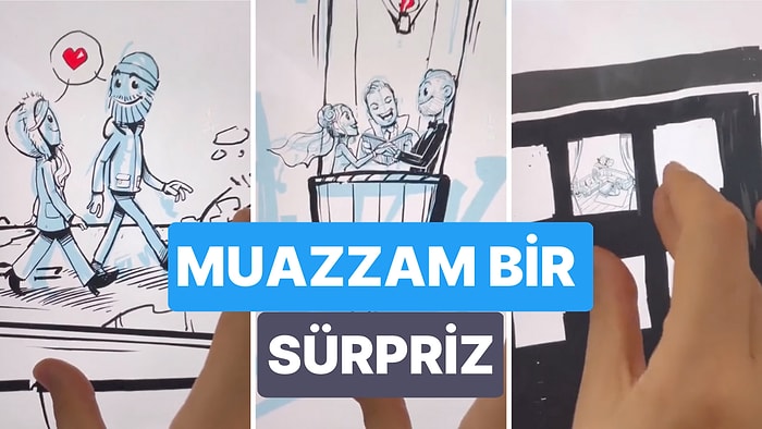 Çizim Yeteneğiyle Eşine Harika Bir Sürpriz Hazırlayan Adam