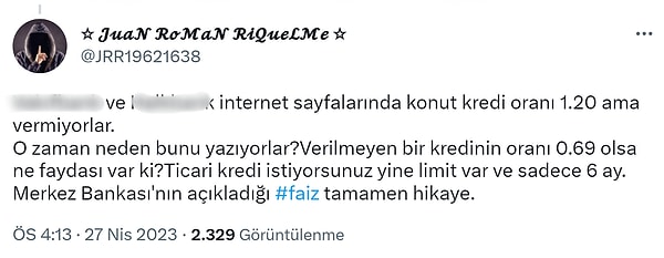 Kredilerde ve faizlerde sorunlu olan birçok kişinin sosyal medyada etiketlediği bankaların,