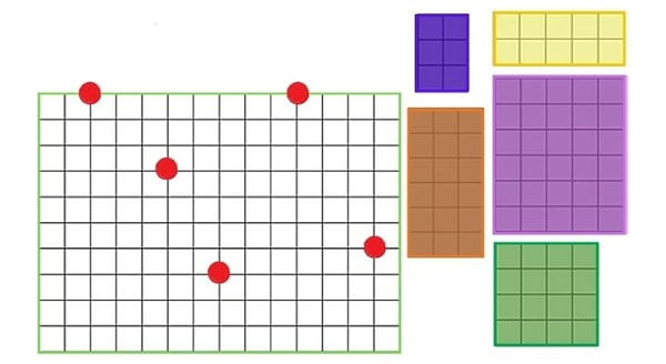 2. Как повесить все пять картин, не сдвигая крючки?