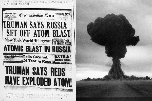 ABD, Hiroşima ve Nagazaki'ye nükleer bomba atarken SSCB ve Saharov bu bombalardan daha güçlü olduğunu iddia ettiği bir bomba geliştirme yarışına girişti. Saharov'un "Katmanlı Kek" adını verdiği bombası bazı umut verici sonuçlar verdiyse de ABD, 1952 yılında dünyanın ilk "süper bombasını" başarıyla patlatmıştı bile.
