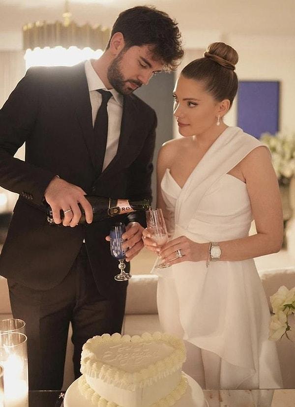 Sevilen oyuncu Eda Ece ve basketbolcu sevgilisi Buğrahan Tuncer, evlilik yolunda ilk adımı atarak nişanlandı.