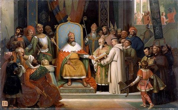 Şarlman, Papalık Devleti'ni savunarak Papa III. Leo ile yakın ilişkiler kurdu.