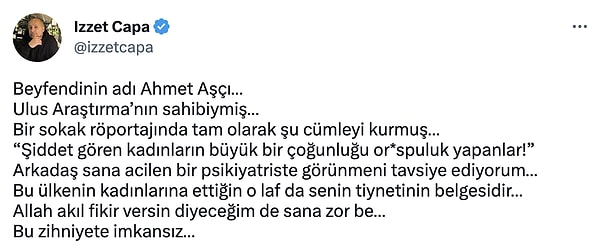 Ayrıca röportajdaki şahsın kendisinin de belirttiği üzere Ulus Araştırma’nın sahibi olan Ahmet Aşçı olduğu iddia edildi.