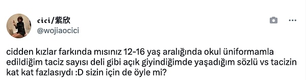 Kadınlar Türkiye'de 12 ve 16 yaş arasındayken daha çok taciz edildiklerini söyledi...