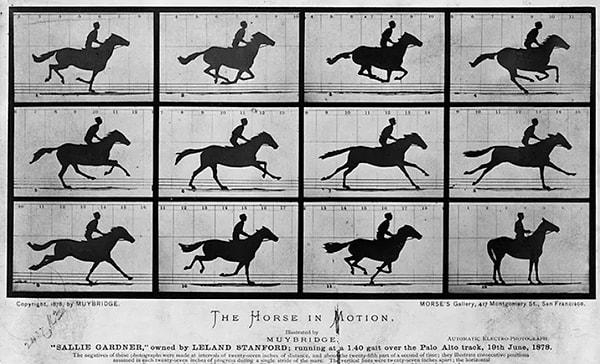 Edweard Muybridge ve Etienne Jules Marey (1830-1904), hareketli görüntüleri yakalamak için deneysel fotoğraf teknikleri denediler.