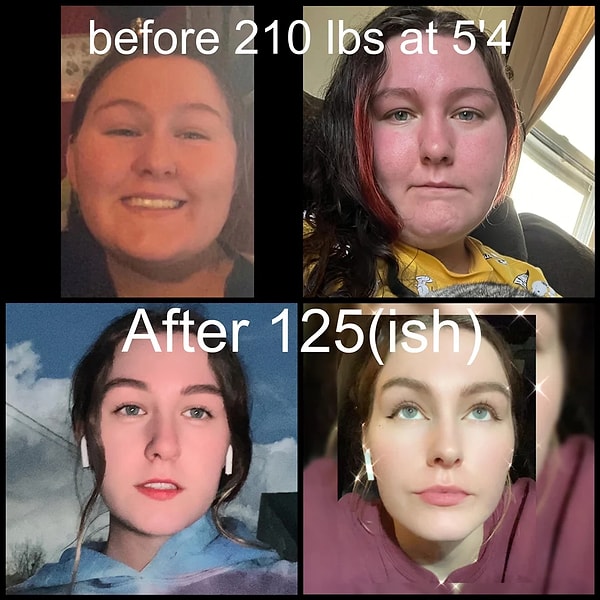 3. " 13 aylık kilo kaybı! Yüzümdeki değişim mükemmel!"