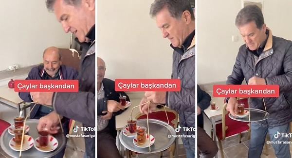 Seçim dönemi yaklaşırken Mustafa Sarıgül, Erzincan'da çay servisi yaptığı anları takipçileriyle paylaştı.