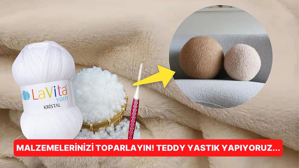 2023 Dekorasyon Modasında Yerini Almış Teddy Top Yastık Nasıl Yapılır?