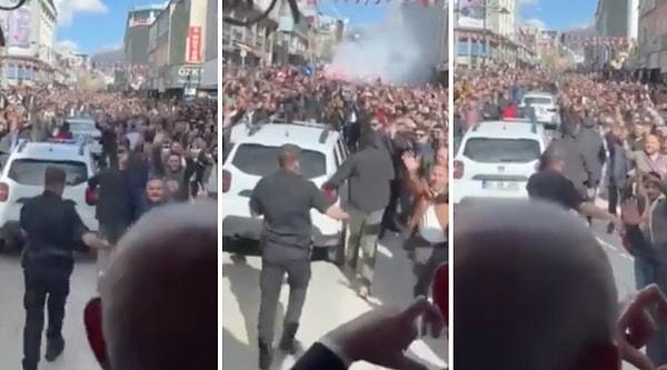 Kılıçdaroğlu seçim aracıyla miting meydanına giderken ara sokaklarda büyük bir coşkuyla karşılandı.