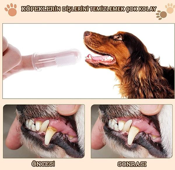 15. Süper yumuşak silikon kıllar ile evcil hayvanınızın dişini ve diş etlerini zarar vermeden temizleyebilirsiniz.