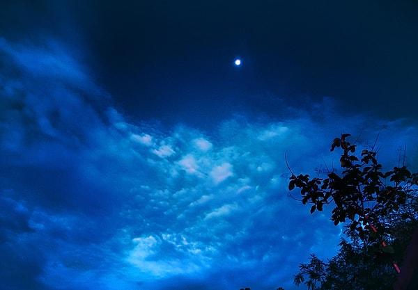 2. "Geceyarısında gökyüzü böyle parlıyor."