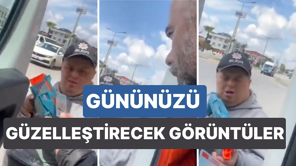 Kendisini Polis Kostümü ve Oyuncak Tabancası ile Durduran Down Sendromlu Genç ile Sürücünün Harika Diyaloğu