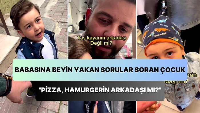 Babasına Beyin Yakan Sorular Soran Çocuğun Muhteşem Anları: 'Hamburger, C Vitamini Değil mi?'