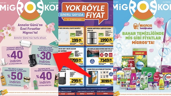 Anneler Günü'ne Özel Fırsatlar Migros'ta! 4 Mayıs - 17 Mayıs 2023 Migroskop Kataloğu