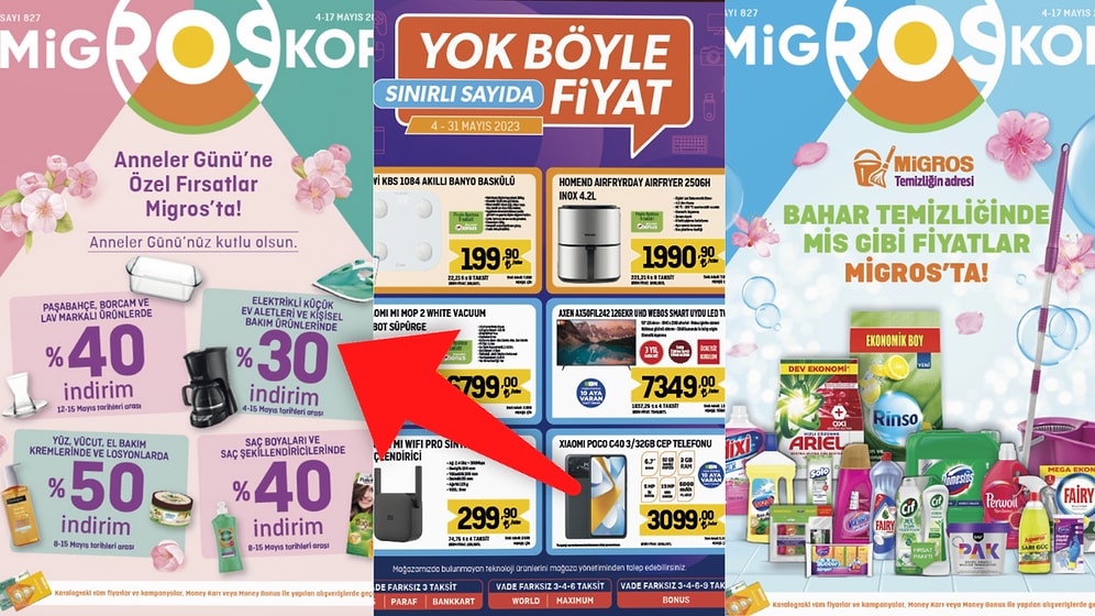 Anneler Günü'ne Özel Fırsatlar Migros'ta! 4 Mayıs - 17 Mayıs 2023 Migroskop Kataloğu