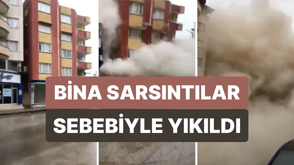 Deprem Bölgesinde Sarsıntılar Devam Ediyor! Bir Bina Daha Sarsıntılar Sebebiyle Yıkıldı
