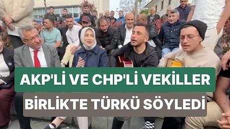 AKP Grup Başkanvekili Özlem Zengin ve CHP Grup Başkanvekili Engin Altay Gençlerle Türkü Söyledi