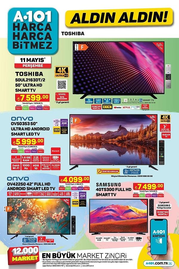 Toshiba 50" Ultra HD Smart Tv 7.599 TL