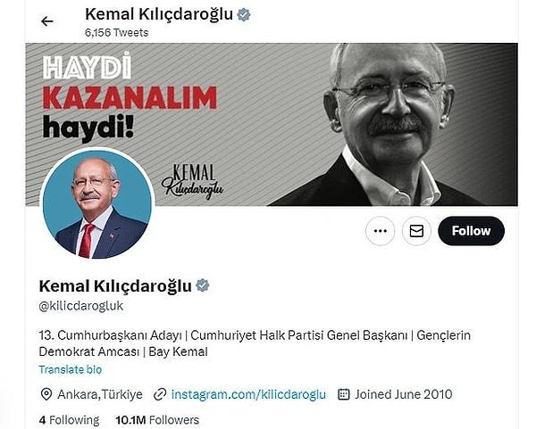Kural ihlali gerekçesiyle Twitter'da 'mavi tik'i kaldırılan Kemal Kılıçdaroğlu'nun hesabına, "Bir devlet kurumunu veya yetkilisini ya da çok taraflı bir kuruluşu temsil eden" hesaplara verilen 'gri tik' eklendi.