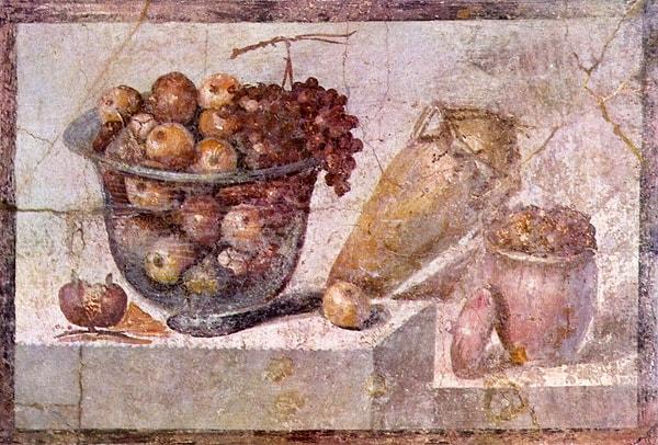 Sebze ve meyveler de Roma diyetinde önemliydi.
