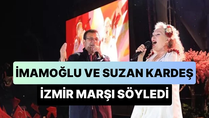 Ekrem İmamoğlu ve Suzan Kardeş'in Birlikte İzmir Marşı Söylediği Anlar