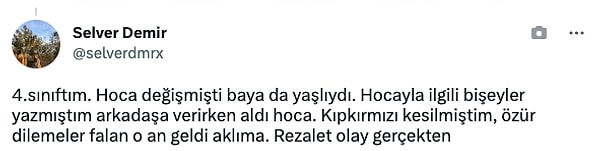 "Hocayla ilgili bişeyler yazmıştım arkadaşa verirken aldı hoca..."