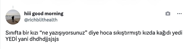 "Hoca görmesin diye kağıdı yedi..."😅