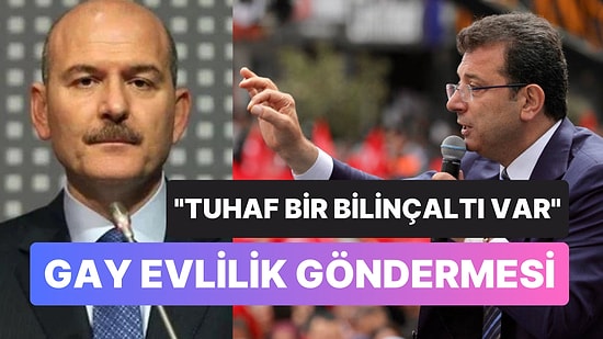 İmamoğlu'ndan Soylu'ya 'Erkek-Erkeğe Evlilik' Göndermesi