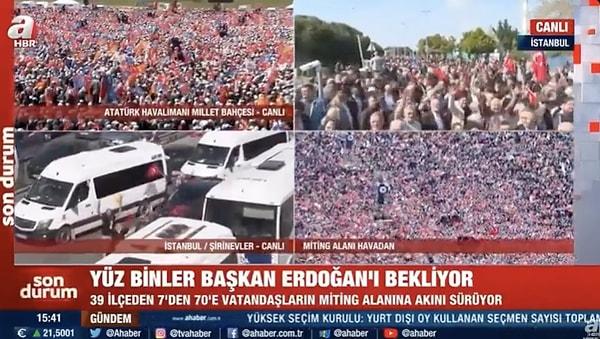 AK Parti'nin İstanbul seçmeni, seçime bir hafta kala "Türkiye Sana Emanet" sloganıyla buluştu. Mitinge katılım gösteren vatandaşlardan biri sesini A Haber mikrofonuyla duyurdu.