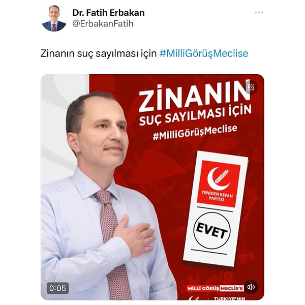 “LGBTİ derneklerinin tamamını kapatıp, kamuya açık alanlarda propaganda yapmalarını engelleyeceğiz.”