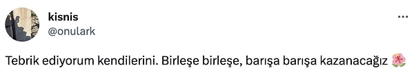 "Birleşe birleşe, barışa barışa kazanacağız"