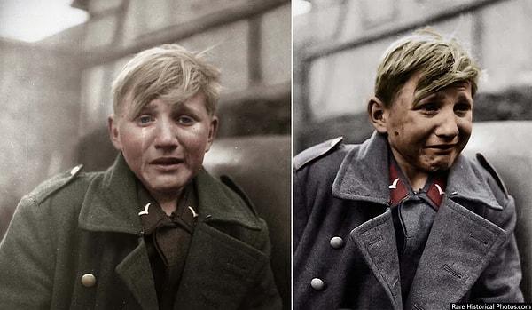 6. Yakalandığı için ağlayan 16 yaşındaki Alman asker: Hans-Georg Henke.