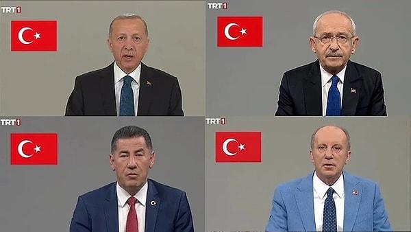 Siyasi parti temsilcileri ve cumhurbaşkanı adaylarının seçim propagandası konuşmaları, TRT'de yayınlandı.