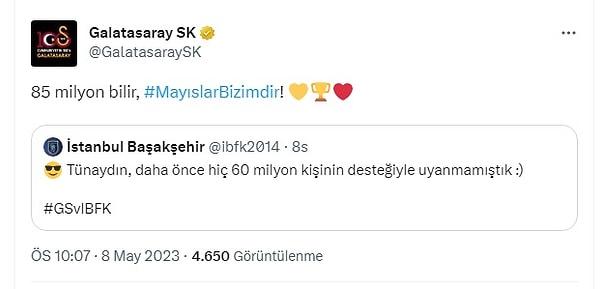 Galatasaray'ın Başakşehir'e maç sonunda yanıtı ⬇️