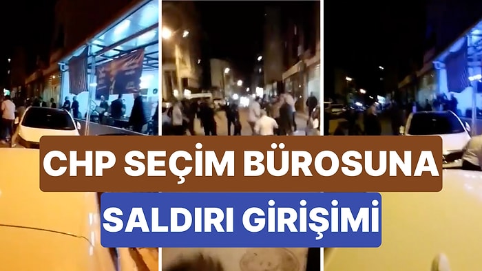 İzmir'de CHP Buca İlçe Örgütü Tarafından Açılan Seçim Bürosuna Saldırı Düzenlediler